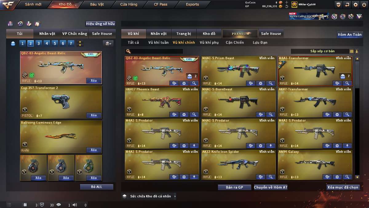 shop acc cf uy tin gia re
